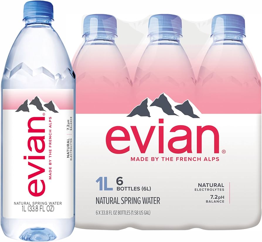 Evian 1 liter Wholesale - Plastic Bottle (33.8 fl oz)