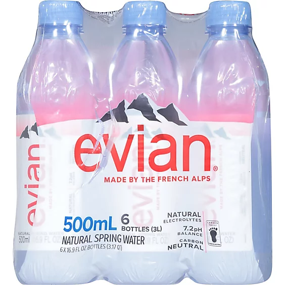 Evian 500ml Wholesale - Plastic Bottle (16.9 fl oz)