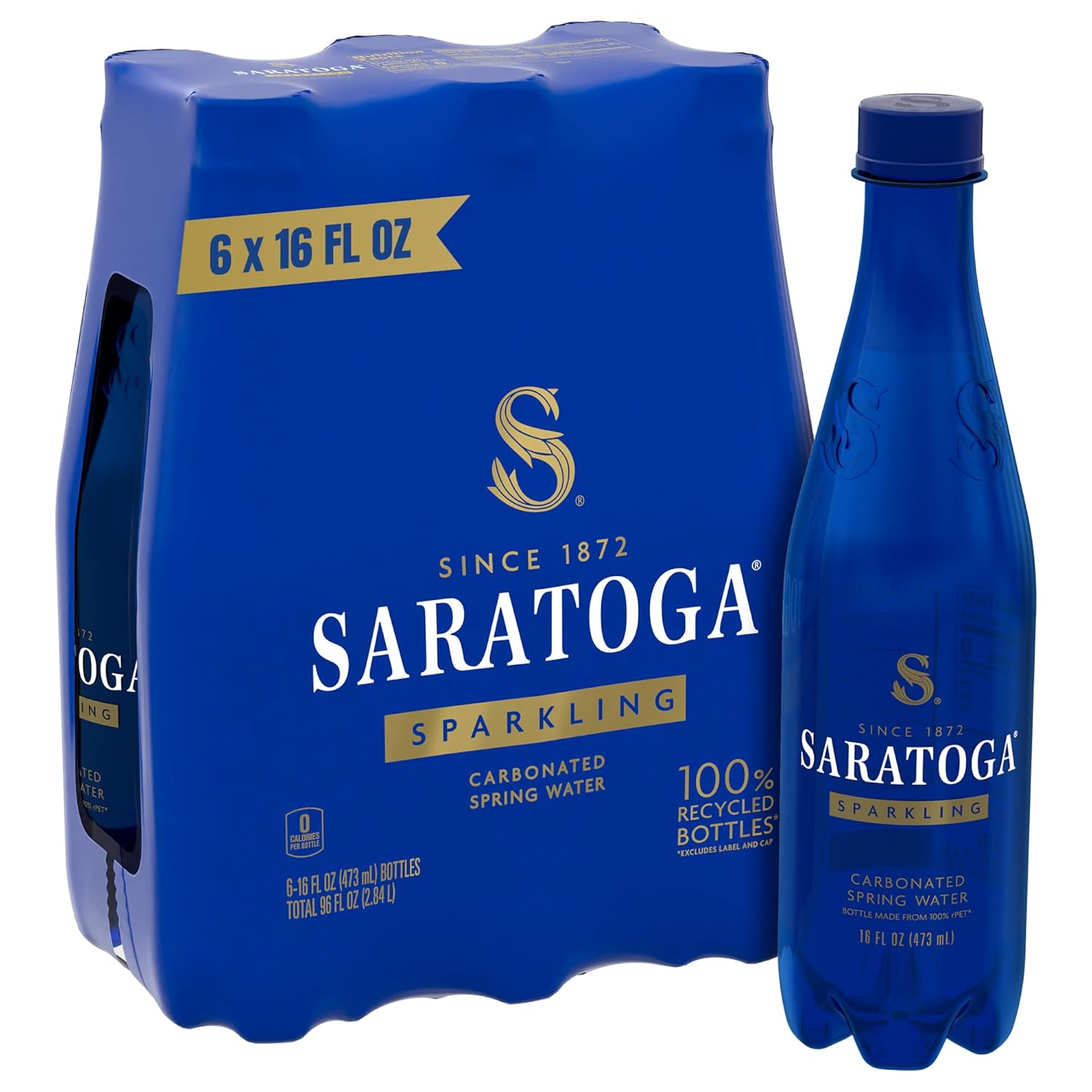 Saratoga Sparkling Water 16 oz Wholesale – Plastic Bottle