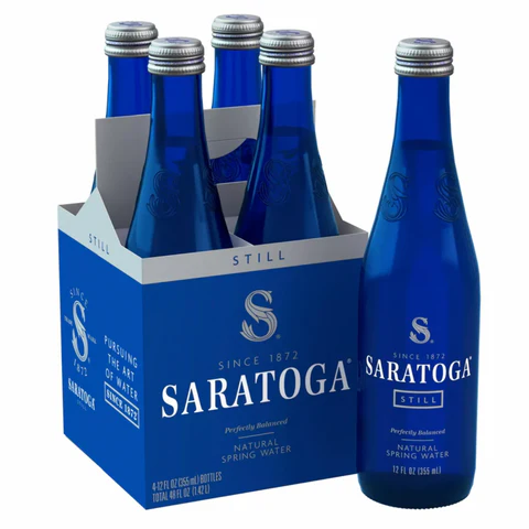 Saratoga Still Spring Water 12 oz Wholesale – Glass Bottle